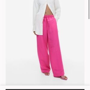 H&M linen blend pull on pants